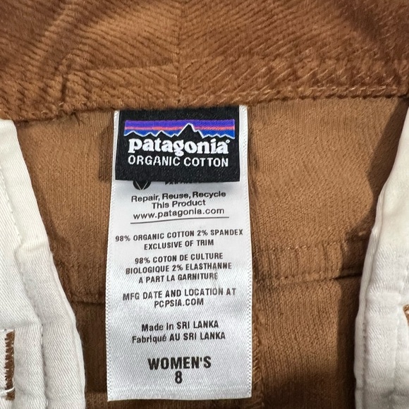 PATAGONIA Women's Corduroy Organic Cotton Style 58466 Size 8 Brown 32 x 16 Skirt - Picture 6 of 9